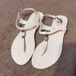 Coach White Jelly Sandals